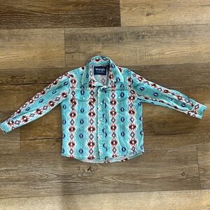 Wrangler Turquoise and Red Patterned Shirt